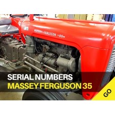 Massey Ferguson 35, FE35, 35X Serial Numbers