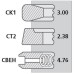 Piston Ring Set -  For Al-Fin Piston - 3 Ring