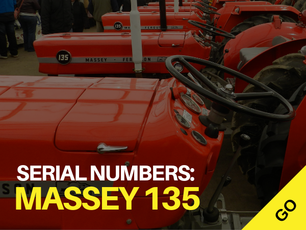 Massey 135 Serial numbers